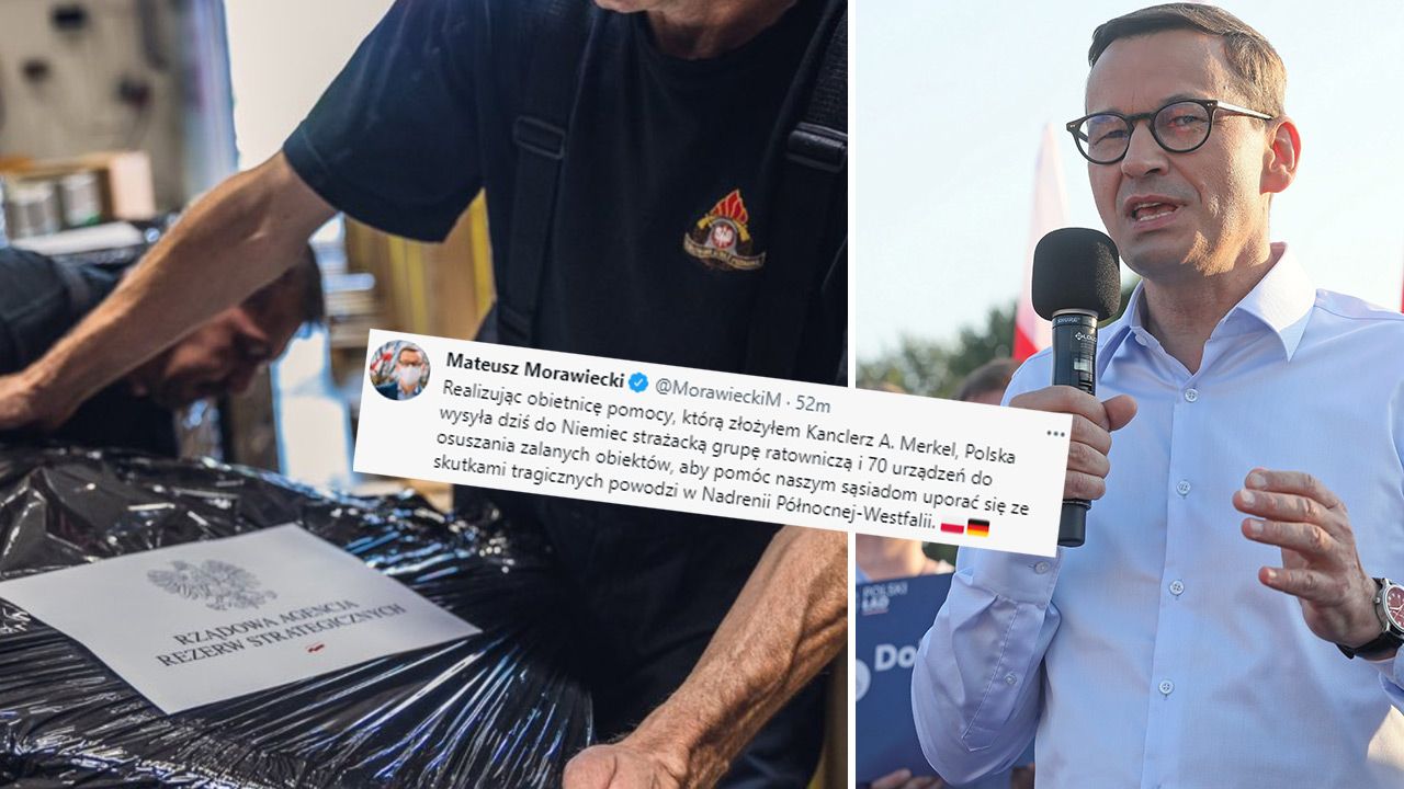 Polska wysyła dziś do Niemiec strażacką grupę ratowniczą i 70 urządzeń do osuszania zalanych obiektów – poinformował Mateusz Morawiecki (fot. TT/Państwowa Straż Pożarna; PAP/Artur Reszko) Polska wysyła dziś do Niemiec strażacką grupę ratowniczą i 70 urządzeń do osuszania zalanych obiektów – poinformował Mateusz Morawiecki (fot. TT/Państwowa Straż Pożarna; PAP/Artur Reszko)