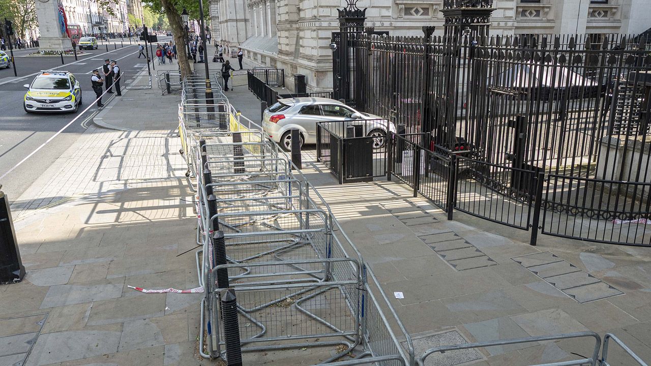 Incydent na Downing Street (fot. Rasid Necati Aslim/Anadolu Agency via Getty)