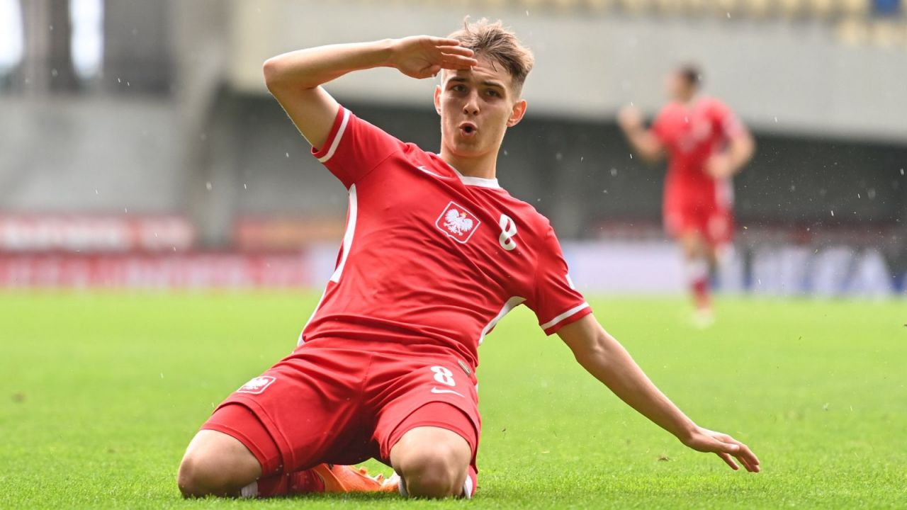 Tak się cieszył Karol Borys po golu z Niemcami (fot. Getty Images)