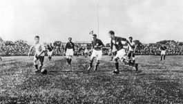 Reprezentacja Urugwaju na igrzyskach olimpijskich w 1924 roku (fot. Getty Images)