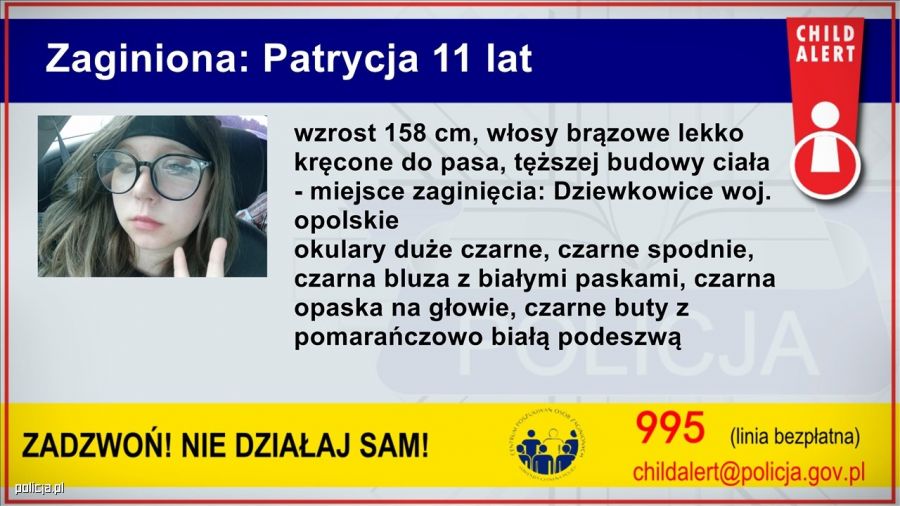 Policja ogłosiła Child Alert (Fot. policja)