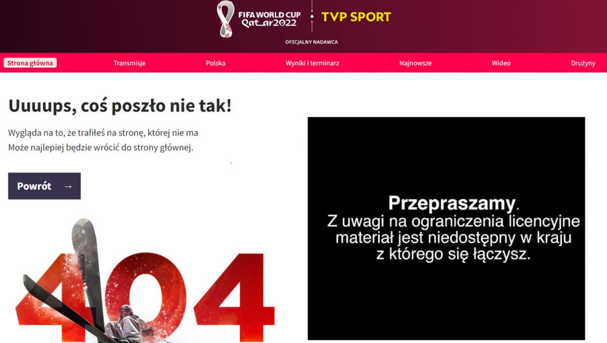 Nie działa transmisja sportp.pl