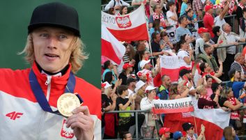 Dawid Kubacki posłuchał Mazurka Dąbrowskiego na Wielkiej Krokwi po zdobyciu złota IE 2023. (fot. PAP) Dawid Kubacki posłuchał Mazurka Dąbrowskiego na Wielkiej Krokwi po zdobyciu złota IE 2023. (fot. PAP)