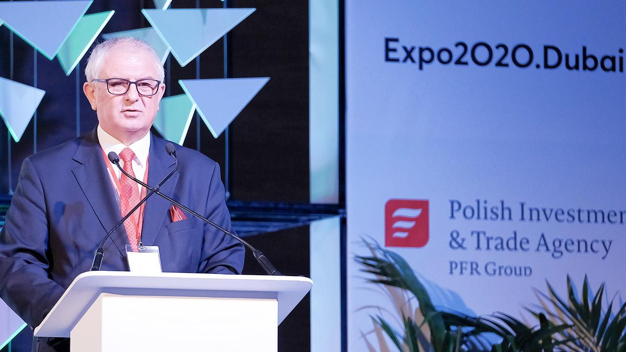 Wiceminister Grzegorz Piechowiak uczestniczył w obchodach Dnia Polskiego na Expo 2020 (fot. PAP/Mateusz Marek)