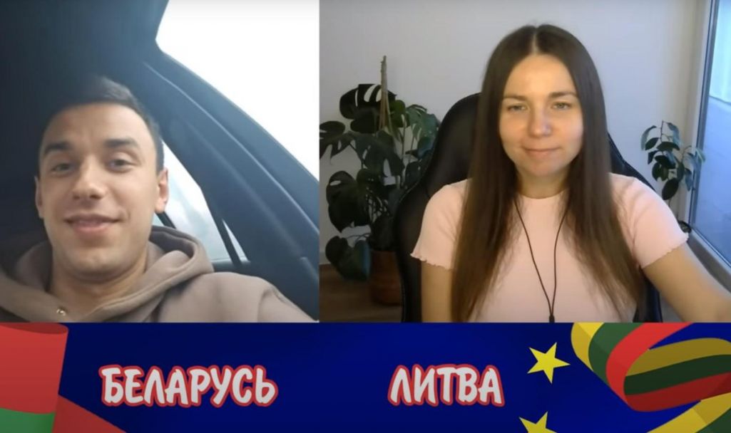 Скрыншот з відэа з удзелам беларуса. Крыніца: delfi.lt