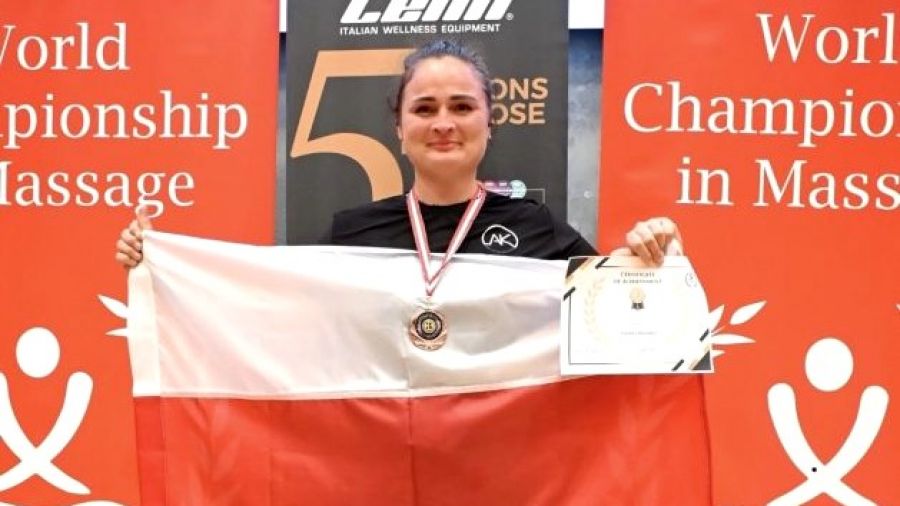 Anna Kłęska zajęła 3. miejsce na tegorocznych Mistrzostwach Świata w Masażu (fot. archiwum prywatne)