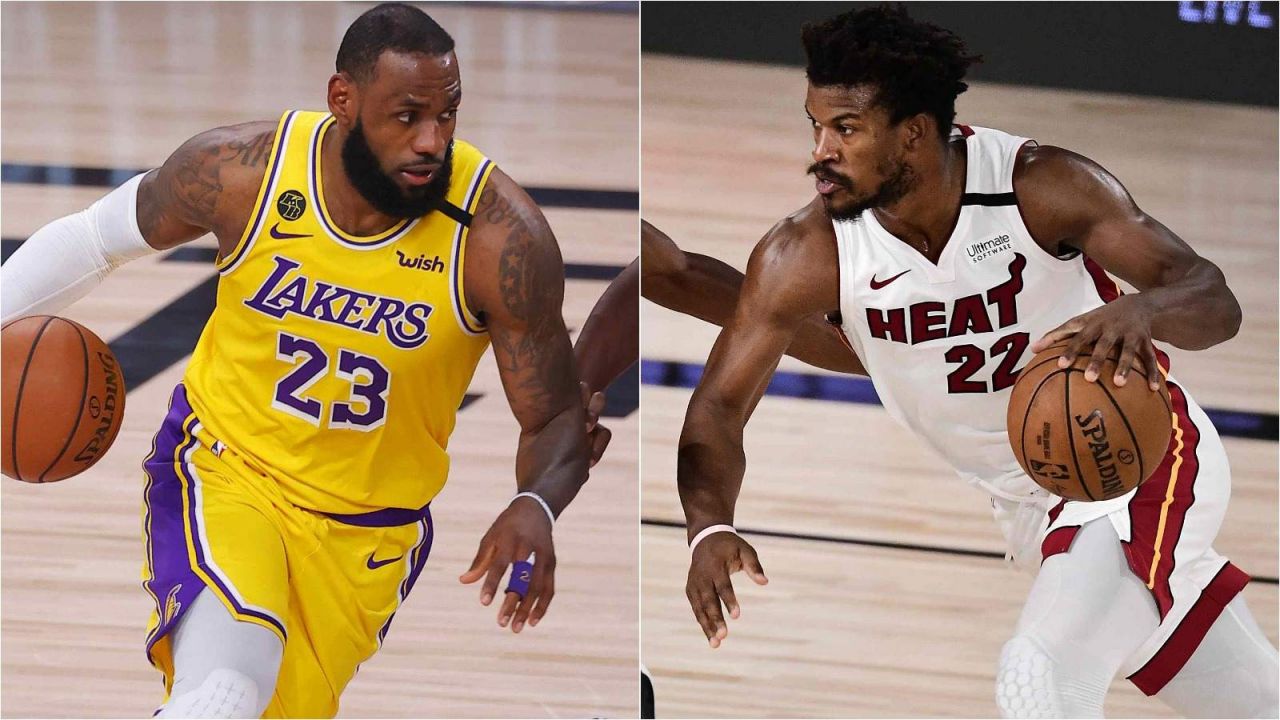 LeBron James i Jimmy Butler (fot. Getty Images)