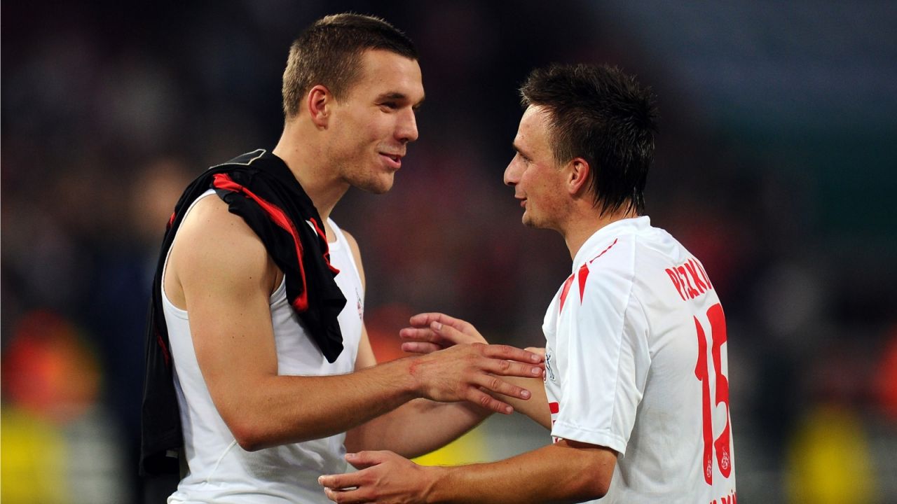 Lukas Podolski i Sławomir Peszko za czasów gry w Kolonii (fot. Getty).