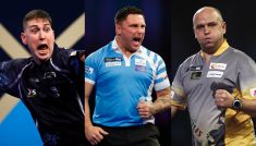 William Borland, Gerwyn Price i Darius Labanauskas (fot. Getty)
