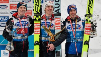 Austriackie podium Turnieju Czterech Skoczni (fot. Getty). Austriackie podium Turnieju Czterech Skoczni (fot. Getty).