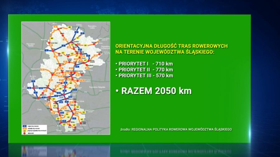 Inwestycja jest elementem Regionalnej Polityki Rowerowej Województwa Śląskiego. Fot. TVP3 Katowice