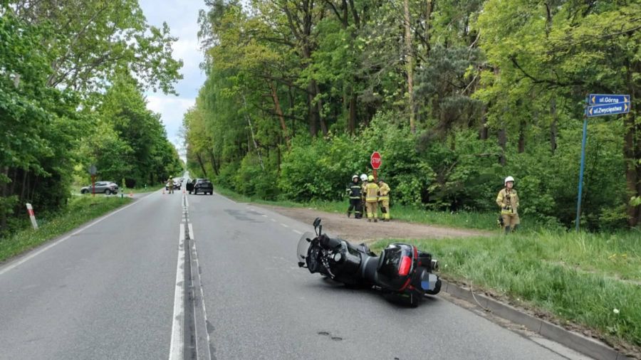 Śmiertelny wypadek motocyklisty w Ciągowicach Fot. KPP Zawiercie