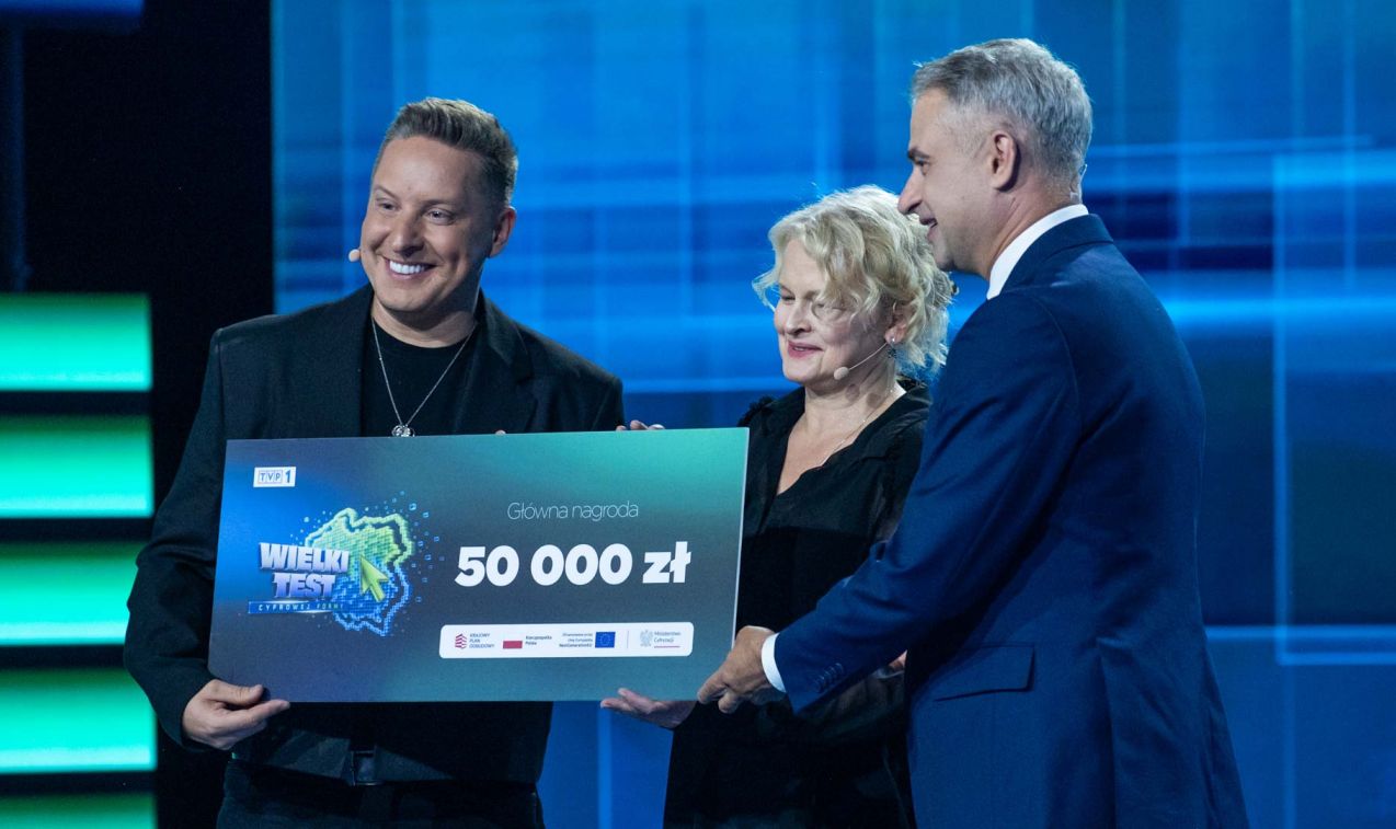Muzyk i aktorka zdradzili, na jaki cel przekażą wygrane pieniądze. Fot. Natasza Młudzik/ TVP