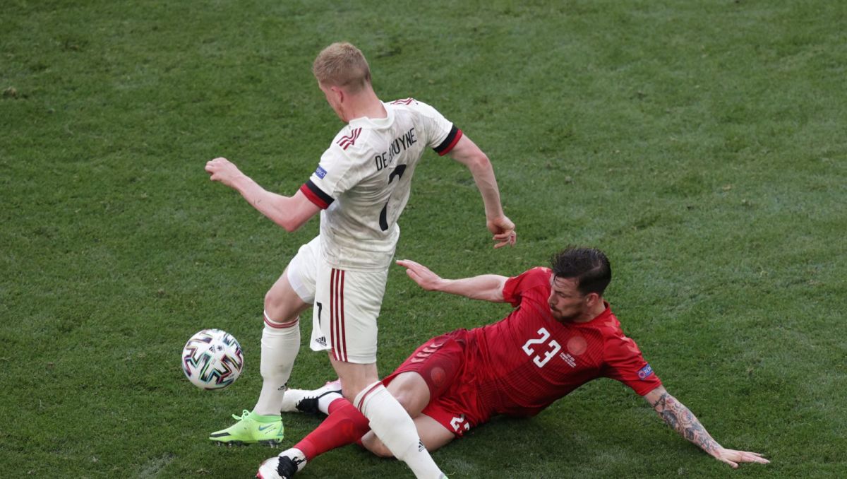 Kevin De Bruyne w meczu Dania - Belgia (fot. Getty) Kevin De Bruyne w meczu Dania - Belgia (fot. Getty)