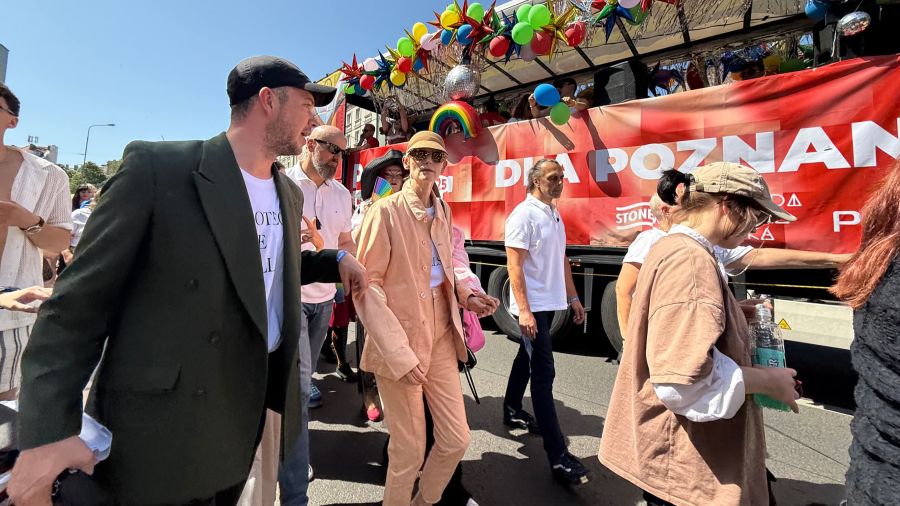 Poznań Pride 2025 Marsz Równości w Poznaniu Tilda Swinton w Poznaniu (fot. Marianna Anders)