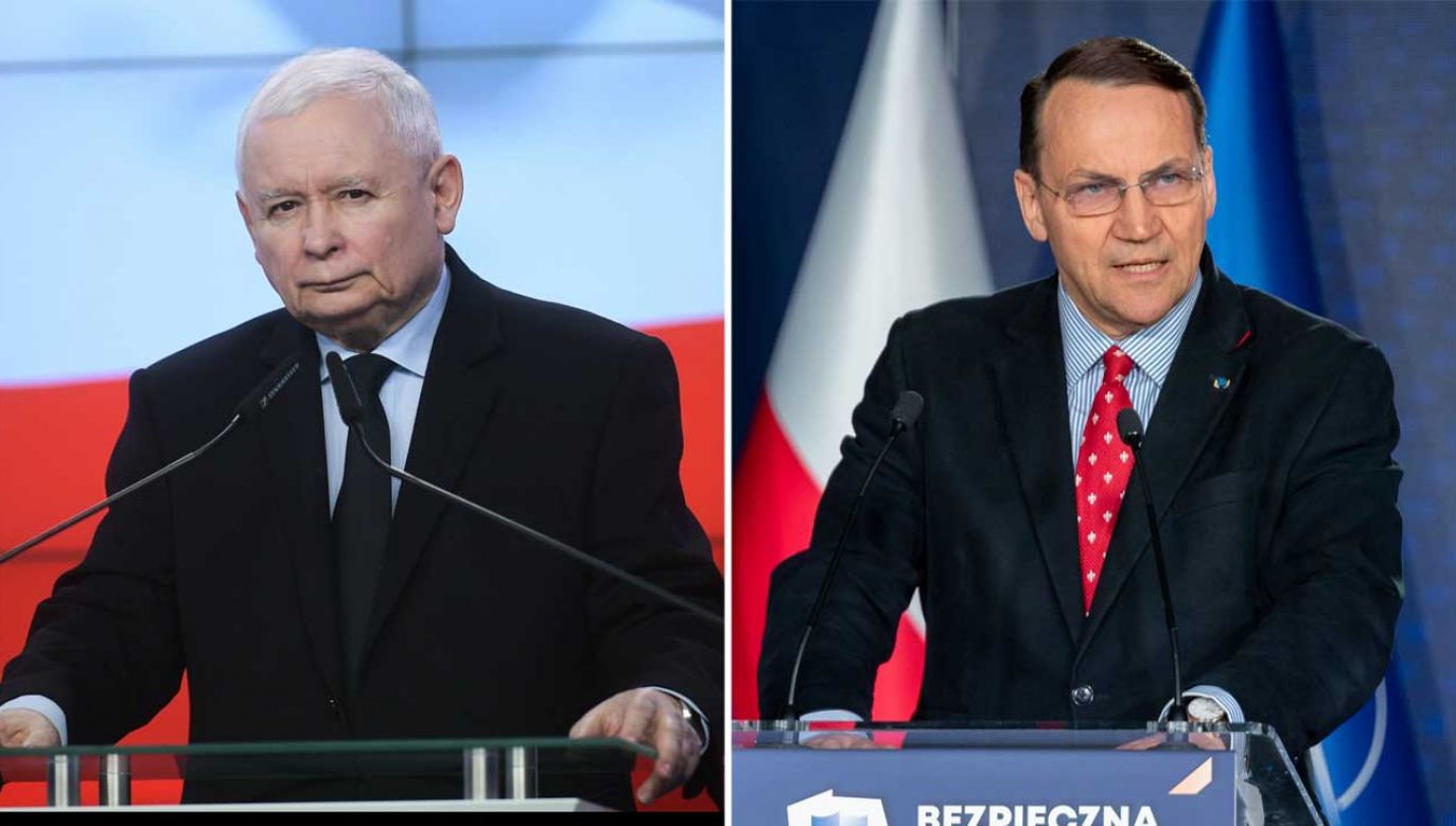 Jarosław Kaczyński i Radosław Sikorski (fot. PAP/M.Obara; Marcin Banaszkiewicz/ FotoNews / Forum)