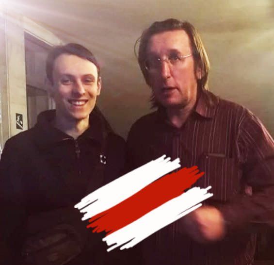 Уладзіслаў Макавецкі і Алесь Пушкін у Віцебску. (Фота: Wladislav Makovecki / Facebook)