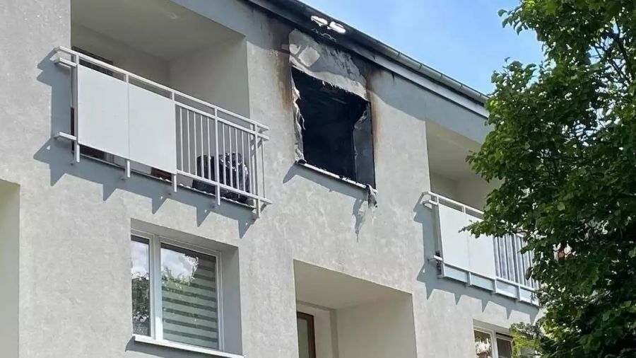 29-latek podpalił mieszkanie w Tychach. Fot. TVP3 Katowice