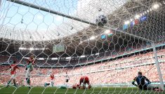 Antoine Griezmann Francja Węgry gol na 1 1 Euro 2020