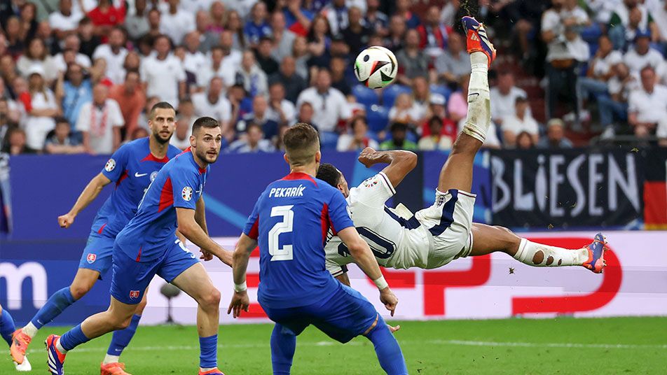Матч Англіі і Славаччыны на «Еўра-2024». (Фота: englandfootball.com)