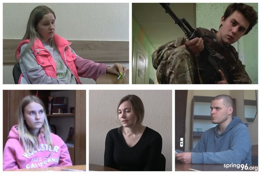 Фігуранты справы аб тэракце на Дзень Перамогі. (Фота: Вясна / Правы чалавека ў Беларусі / Telegram)