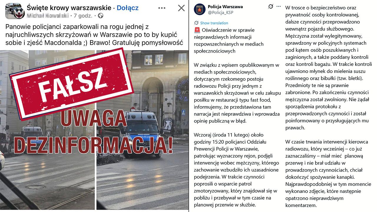 Burza w szklance wody. „Policjanci nie konsumowali, a interweniowali”