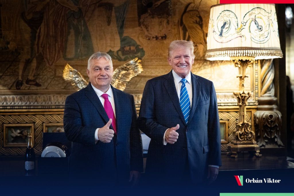Віктар Орбан падчас сустрэчы з Доналдам Трампам. (Фота: Orbán Viktor / «X»)
