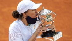 Iga Świątek o triumfie we French Open (fot. Getty)