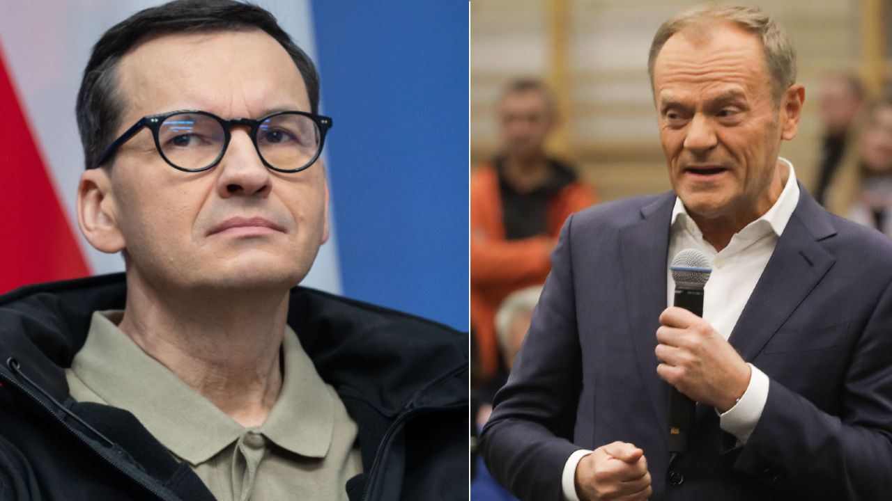 Premier Mateusz Morawiecki i przewodniczący Platformy Obywatelskiej Donald Tusk (fot. PAP/Viacheslav Ratynskyi i Albert Zawada) Premier Mateusz Morawiecki i przewodniczący Platformy Obywatelskiej Donald Tusk (fot. PAP/Viacheslav Ratynskyi i Albert Zawada)