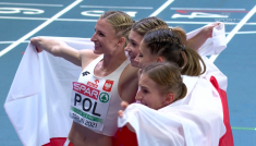 Kobieca sztafeta 4x400 metrów (fot. TVP)