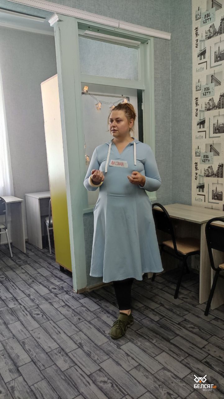 Аксана Акуневіч. (Фота: Белсат)