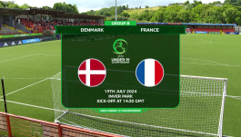 Mistrzostwa Europy U19 mężczyzn: Dania – Francja (fot. TVP SPORT)