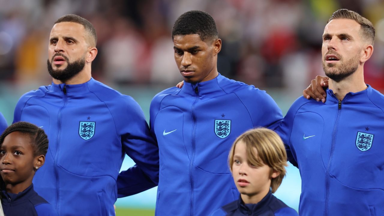 Reprezentanci Anglii, Marcus Rashford w środku (fot. Getty)