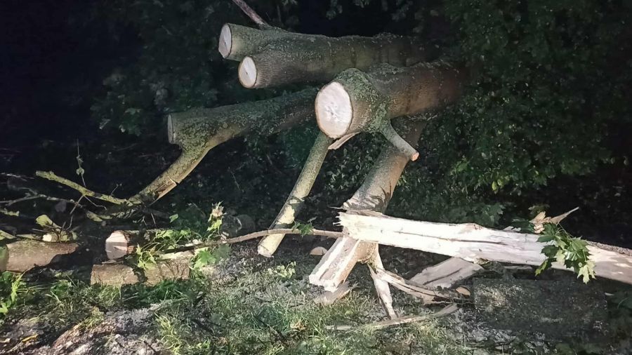 Burze w Wielkopolsce, skutki burz, powiat poznański, gmina Stęszew (fot. Patryk Bartel)