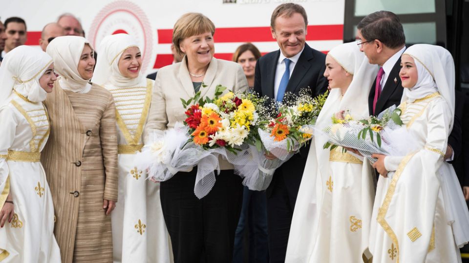 Merkel, Tusk i Timmermans odwiedzili w Turcji obóz ...