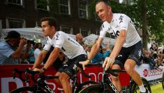 Michał Kwiatkowski i Chris Froome (fot. Getty)