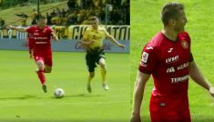 Marcin Robak zmarnował doskonałą sytuację w meczu z GKS Katowice (fot. TVP)