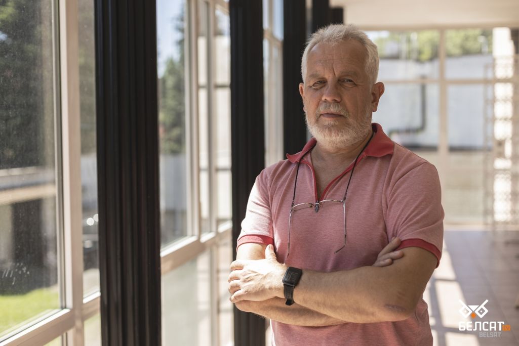 Галоўны рэдактар «Брестской газеты» Віктар Марчук. (Фота: Зміцер Дук / Белсат)