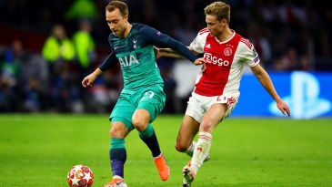 Christian Eriksen i Frenkie de Jong (fot. Getty Images)