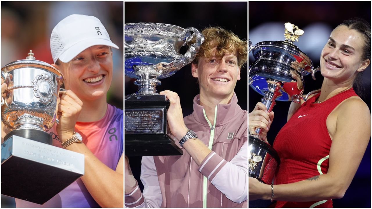 Kto tym razem wzniesie trofeum za zwycięstwo w turnieju wielkoszlemowym? (fot. Getty)