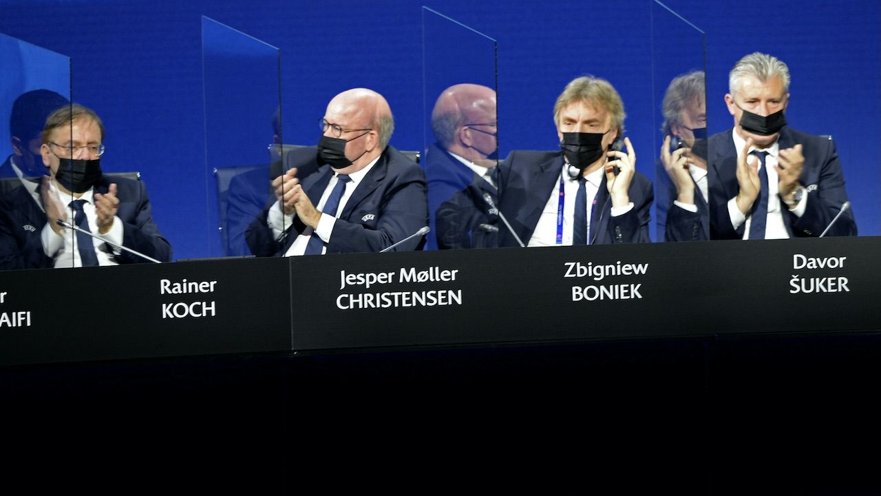 Zbigniew Boniek ponownie wybrany do Komitetu Wykonawczego UEFA (fot. PAP/EPA/Paul Murphy/UEFA) Zbigniew Boniek ponownie wybrany do Komitetu Wykonawczego UEFA (fot. PAP/EPA/Paul Murphy/UEFA)