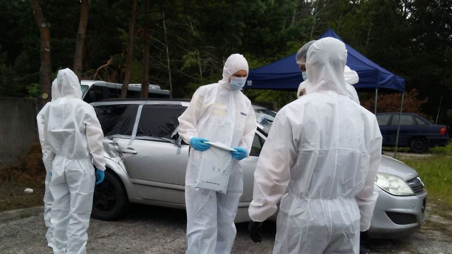 Адна з машын, якая была купленая на імя Рамана Пратасевіча. 2 ліпеня, 2022 года, Варшава. (Крыніца: warszawa.wyborcza.pl)