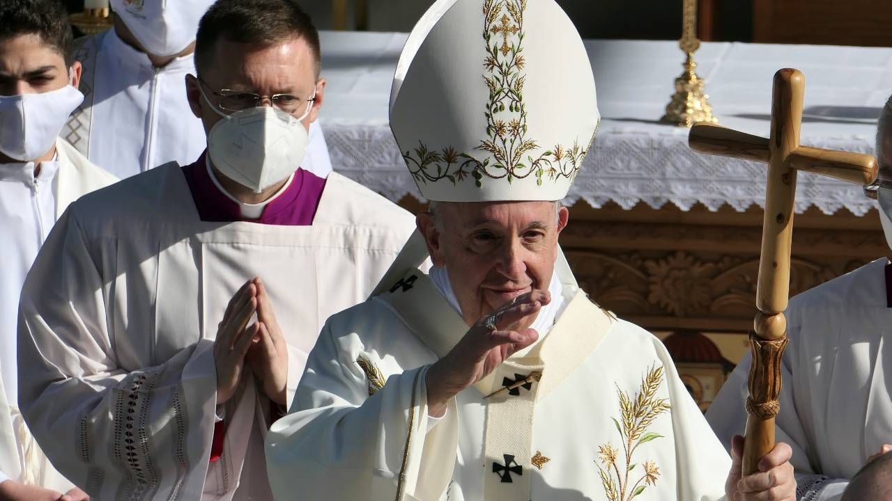 Papież Franciszek przebywa z pielgrzymką na Cyprze (fot. PAP/EPA/KATIA CHRISTODOULOU)
