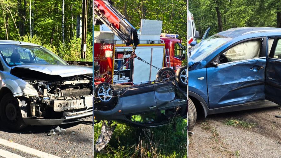 Seria wypadków na drogach. Są ranni i utrudnienia {źródło: Adam Wójcik / KP PSP Wałcz)