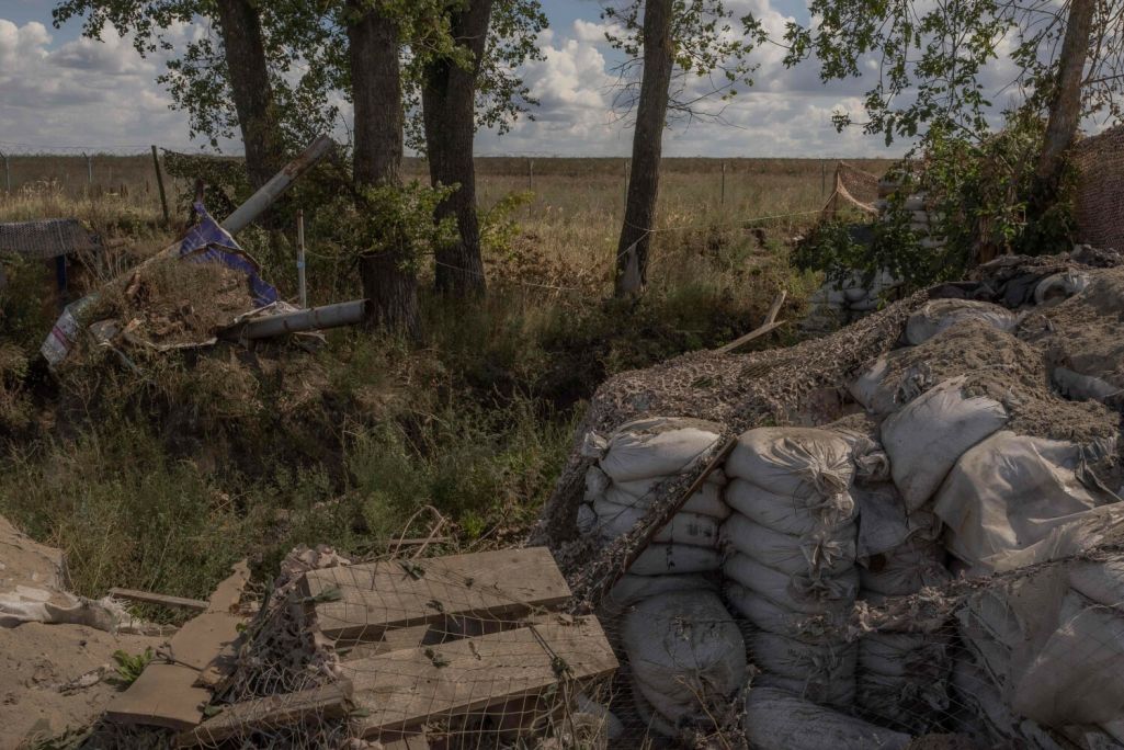 Здымак мае ілюстрацыйны характар. Разбураны памежны пункт пропуску з Расеяй у Сумскай вобласці, Украіна. 14 жніўня 2024 года. Фота: Roman Pilipey / AFP / East News