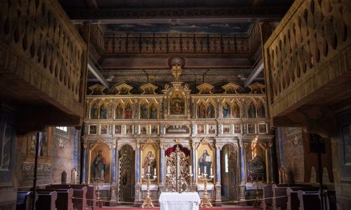 The interior of the former Uniate church of Nativity of Mary from Ropki. Photo: Dominika Mroz-Toton / Forum