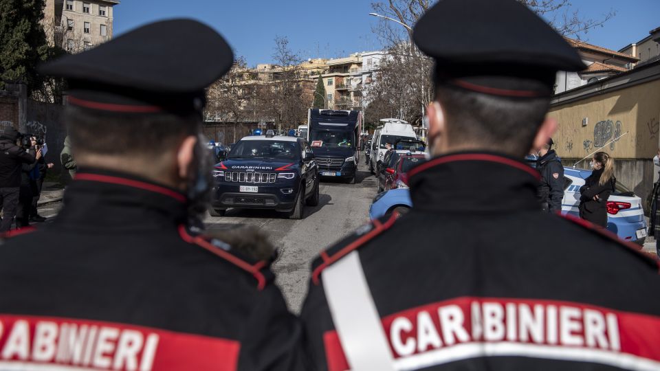 Mafia mugshots marked on drugs seized by Italian police