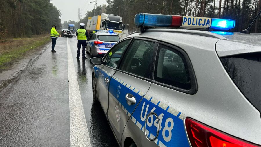 śmiertelny wypadek obwodnica Piła (fot. FB/KPP Piła)