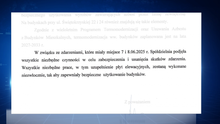 Oświadczenie Spółdzielni Mieszkaniowej w Świętochłowicach