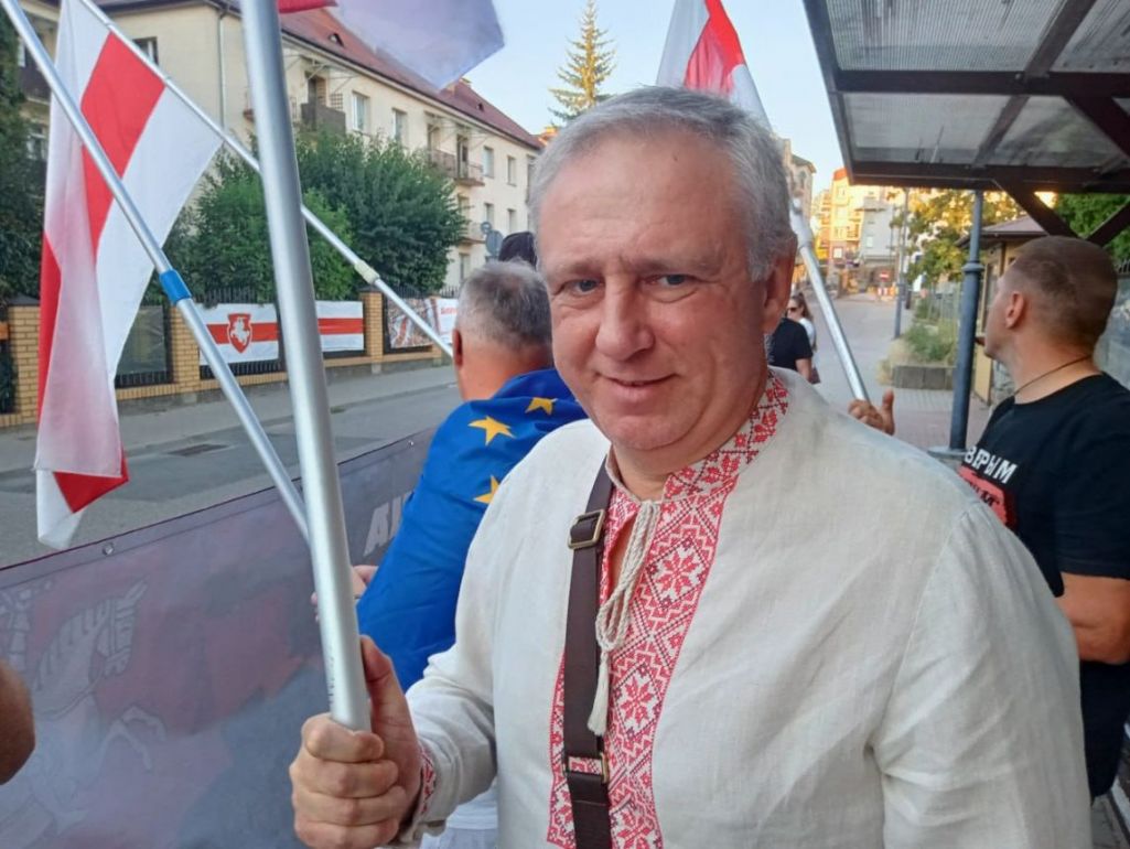 Ежы Грыгенча на акцыі ў 510-ую гадавіну бітвы пад Воршаю. Беласток, Польшча. 8 верасня 2024 года. Фота: Ежик Григенча / Facebook